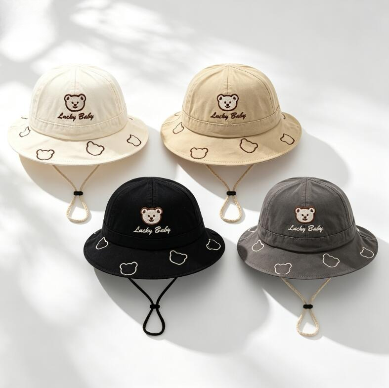 Kids Outdoor Hat - Детская панама с милым мультяшным медведем