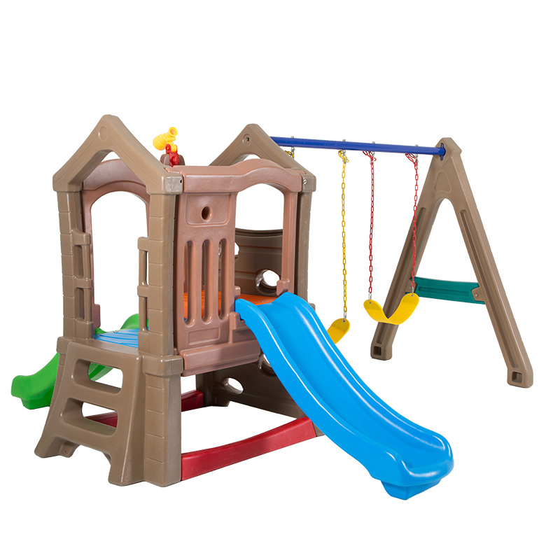 Kids Outdoor Slide Set - Высококачественная детская пластиковая двойная горка для
