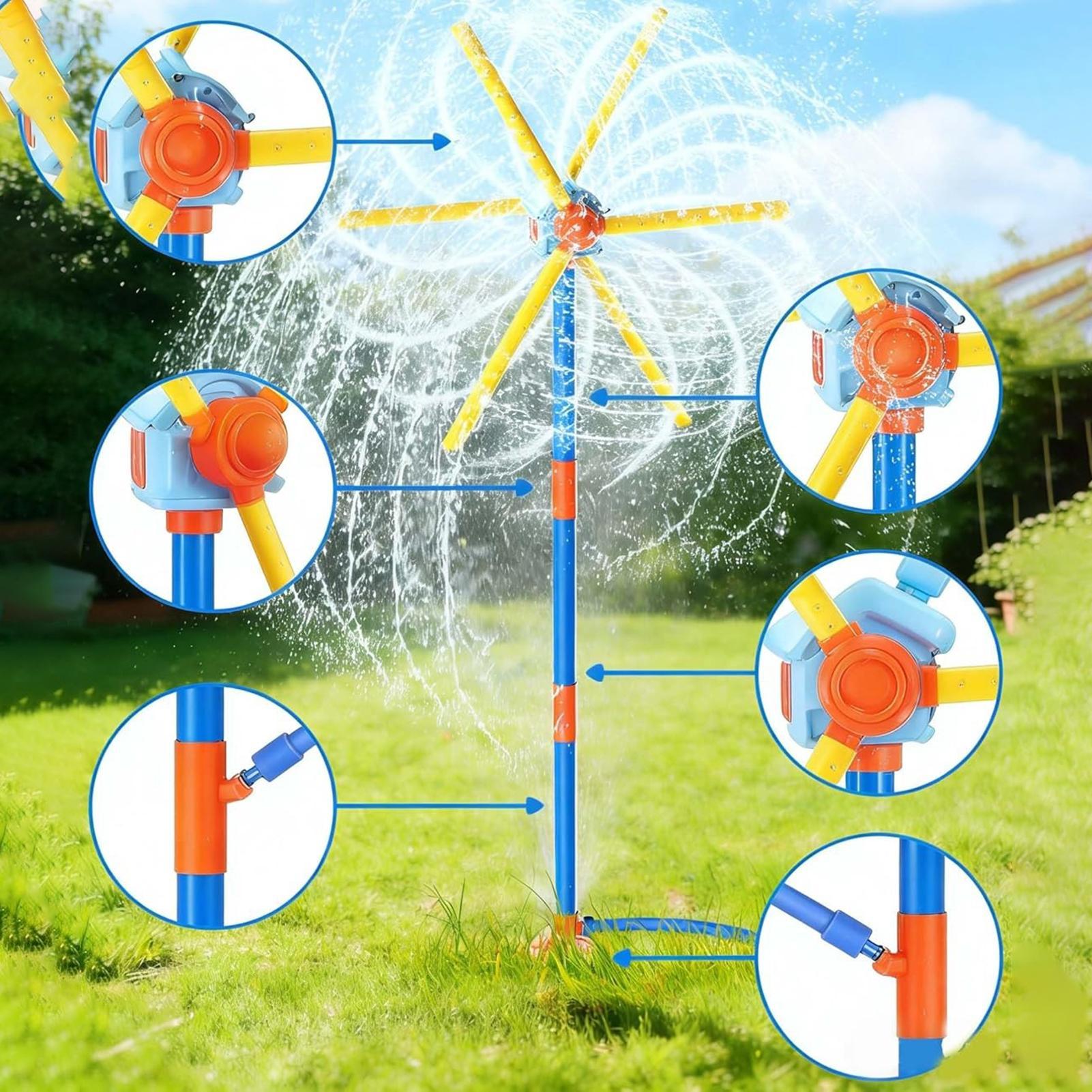 Kids Outdoor Yard - Детский развлекательный разбрызгиватель-ветряная мельница с 54