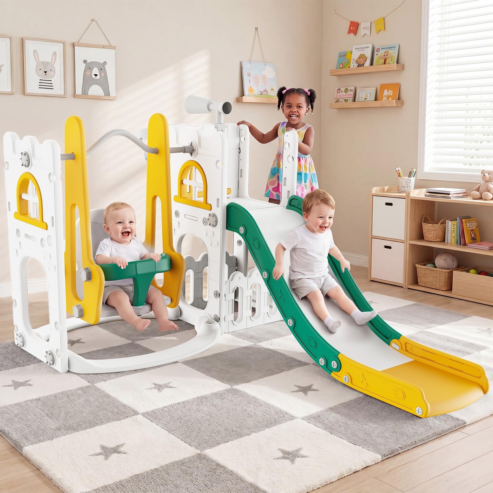 Kids Outdoor Slide Set - Игровой комплекс 7 в 1 для