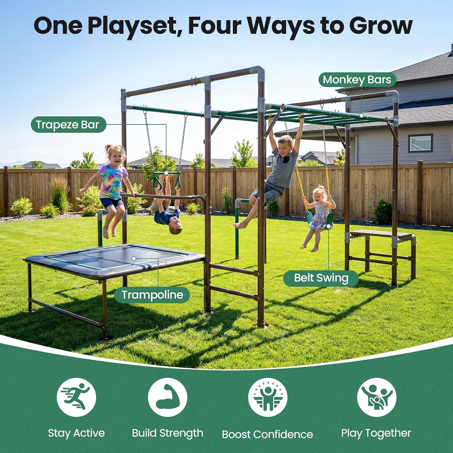 Уличный игровой комплекс с пер – обзор и цена Kids Outdoor Monkey Bars
