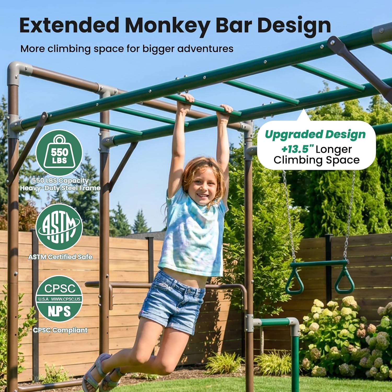 Уличный игровой комплекс с пер – обзор и цена Kids Outdoor Monkey Bars