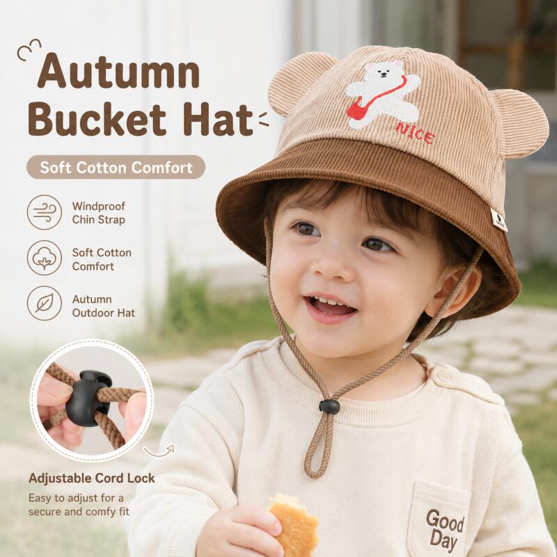 Детская панама с ушками медвед – обзор и цена Kids Outdoor Hat