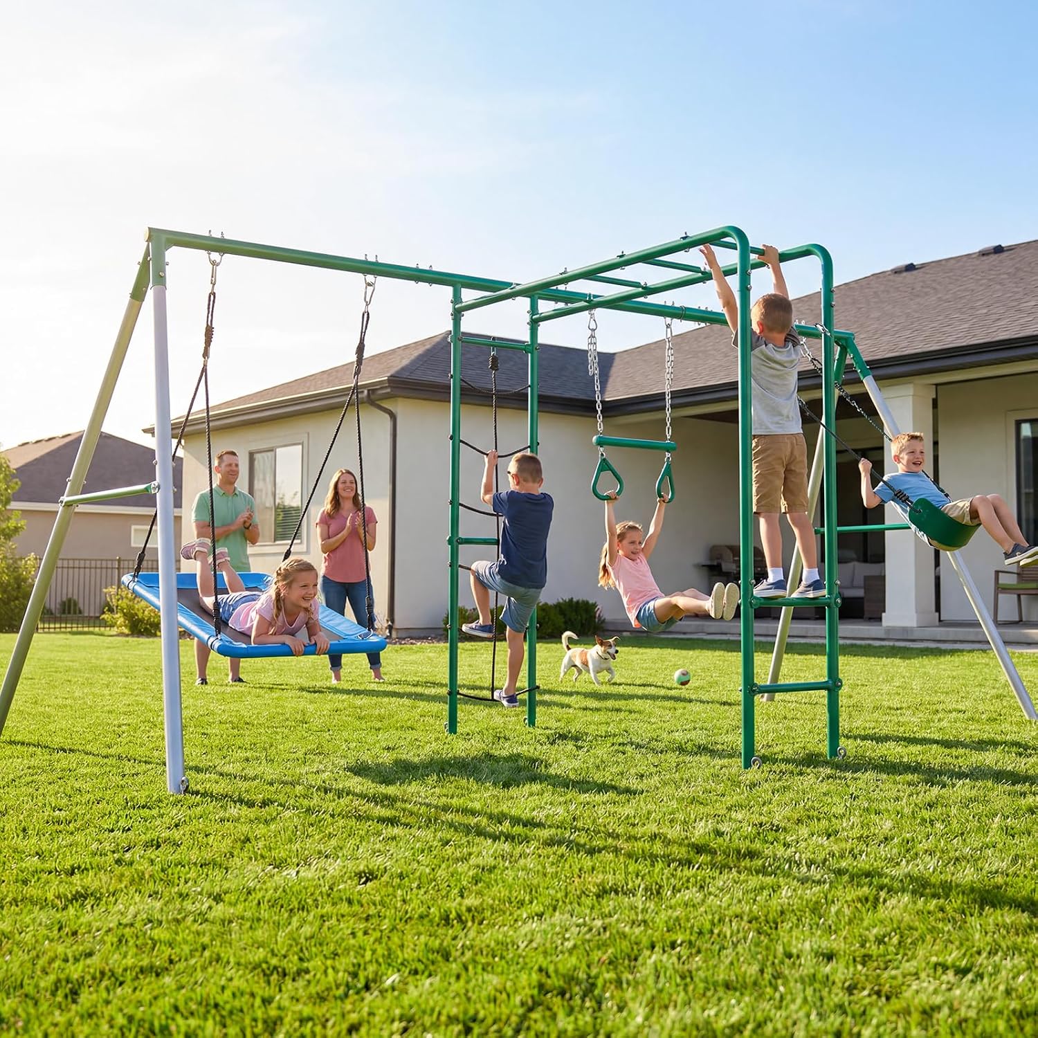 Детская игровая площадка 5-в-1 – обзор и цена Kids Outdoor Monkey Bars